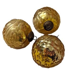 Kugel Yellow/Gold Tone Christmas Ornaments